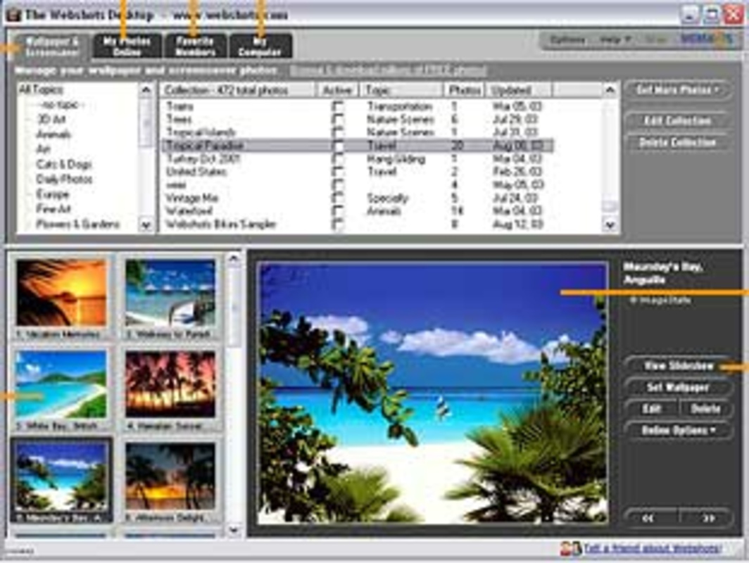 Webshots Desktop 3.1.3.7504 feature