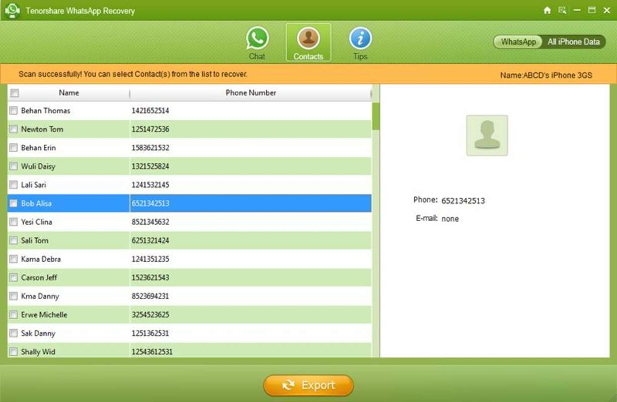 WhatsApp Recovery 2.7 for Windows Screenshot 4