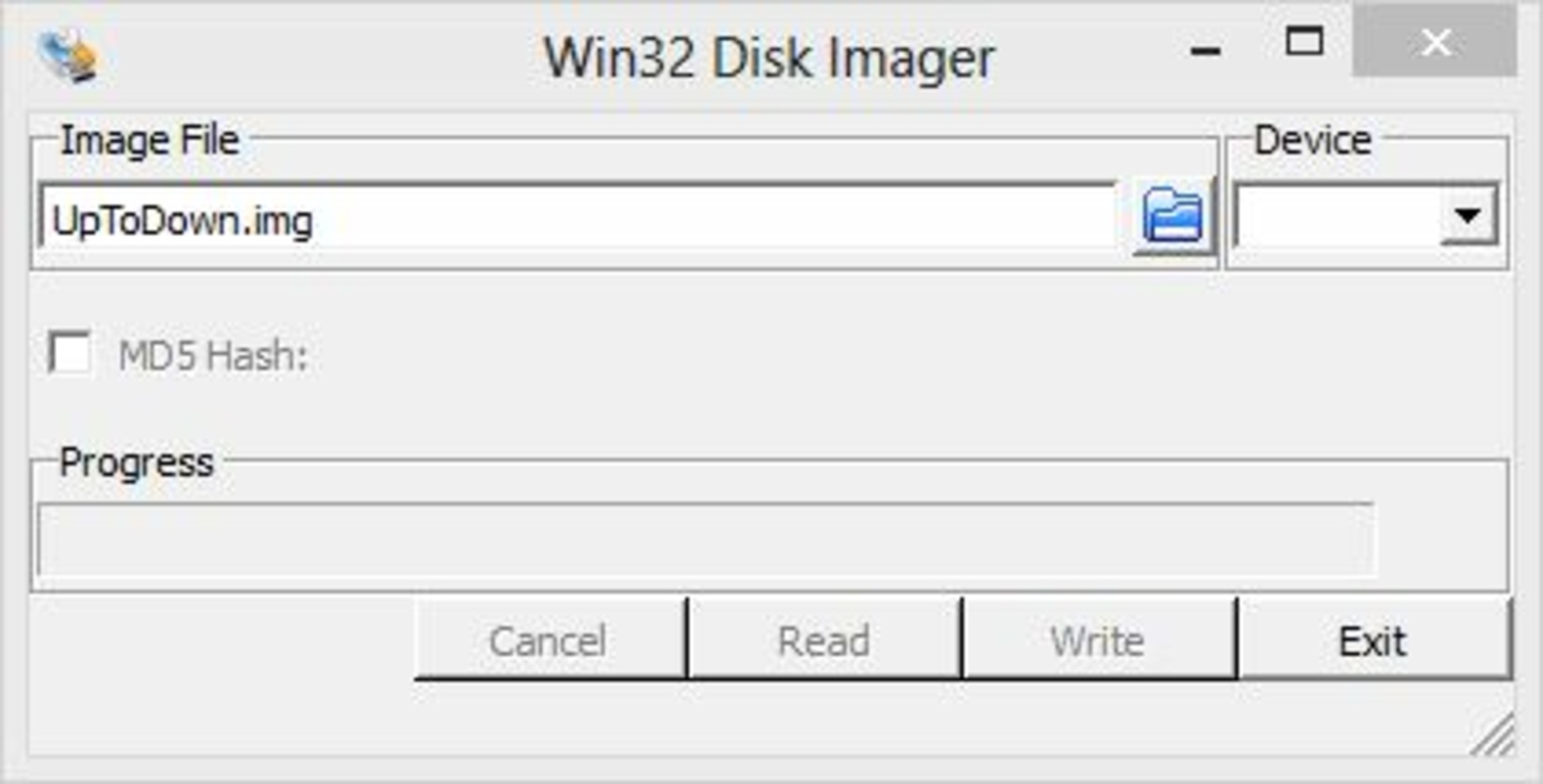 Win32 Disk Imager 1.0.0 feature