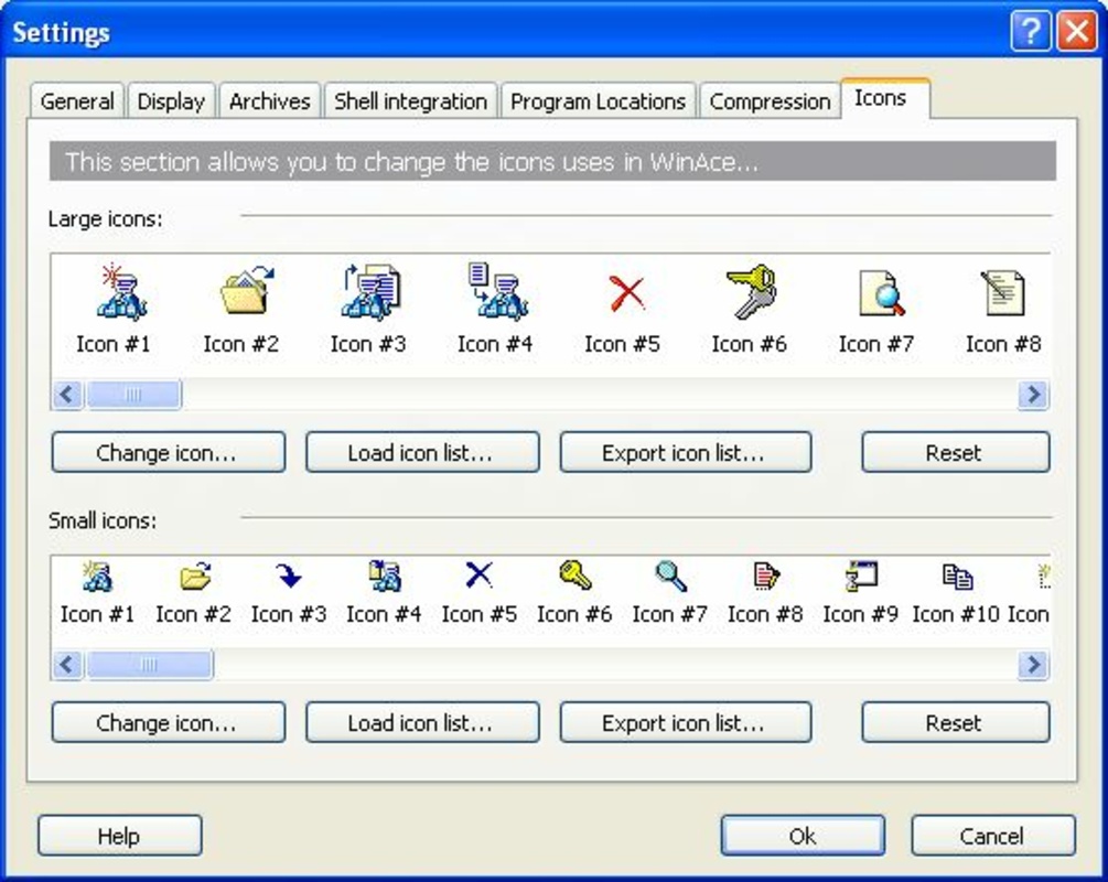 WinAce 2.69 for Windows Screenshot 1
