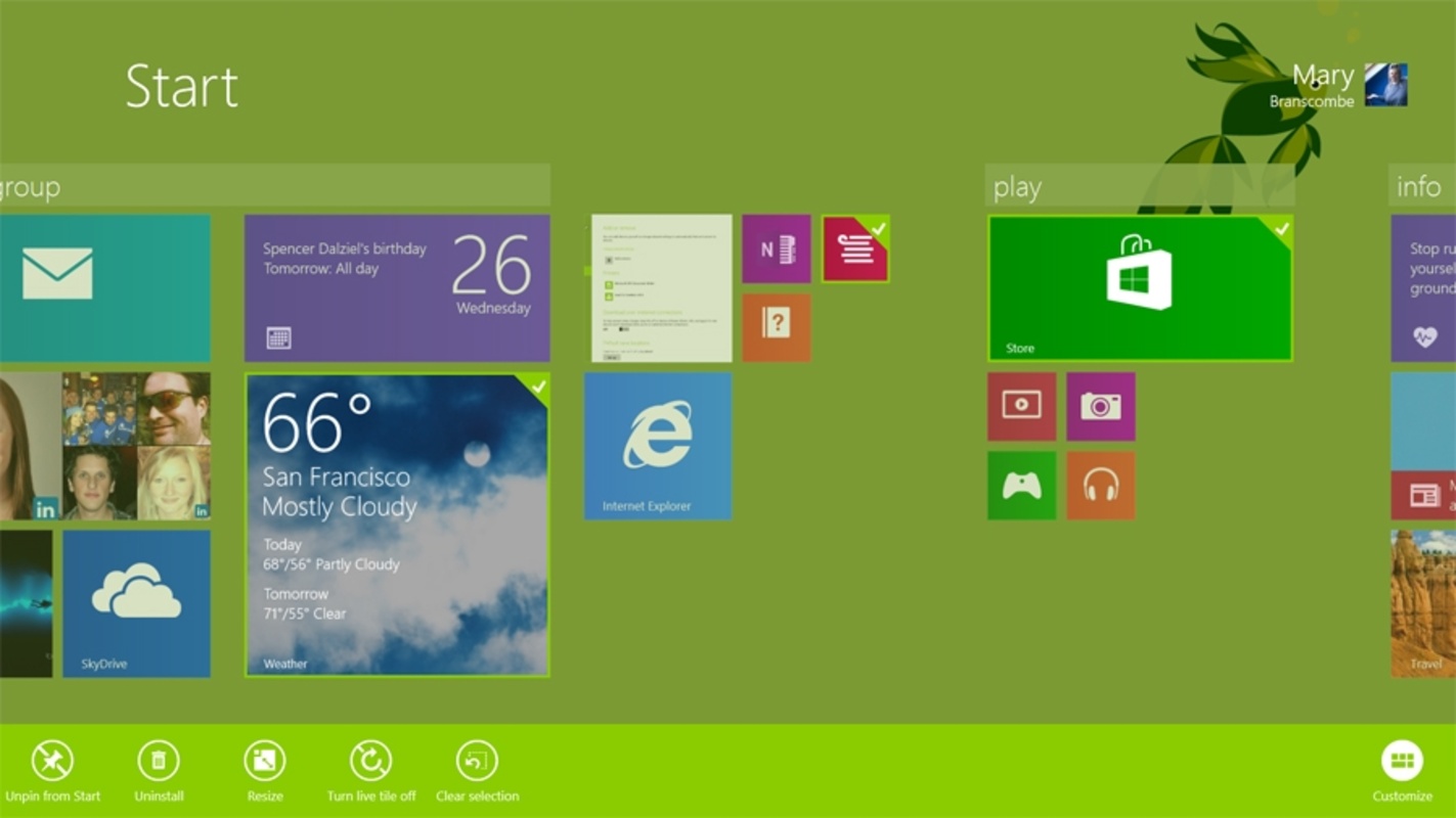 Windows 8.1 Preview 64 bits feature
