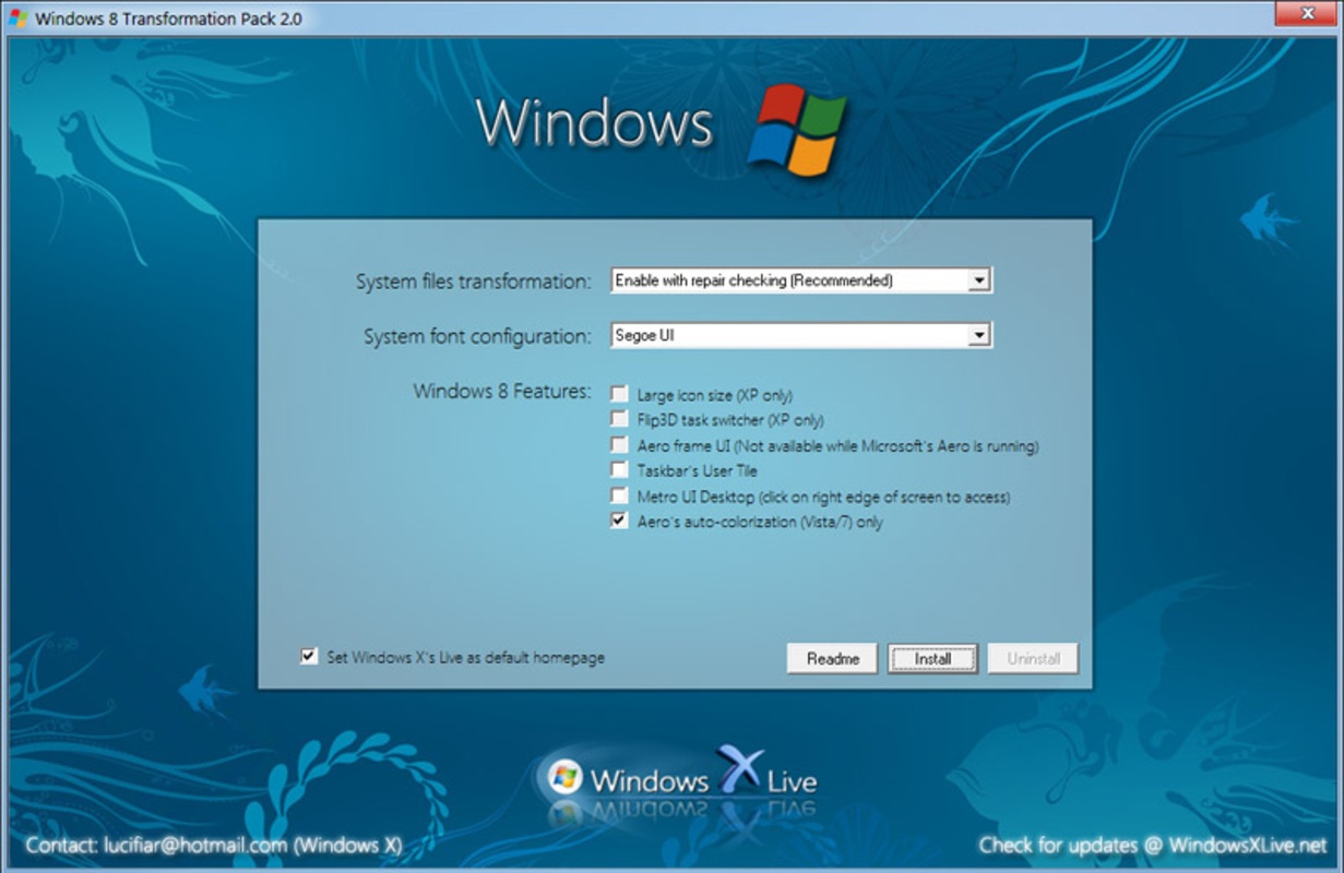 Windows 8 Transformation Pack 2.0 for Windows Screenshot 1