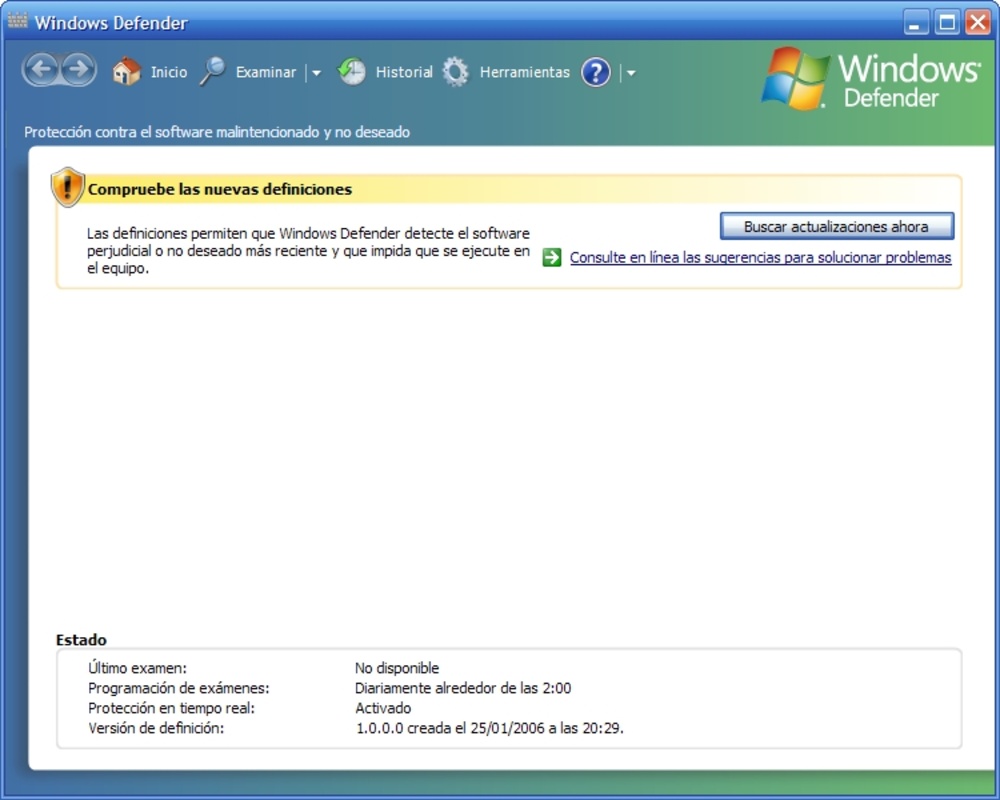 Windows Defender 7.0 for Windows Screenshot 1