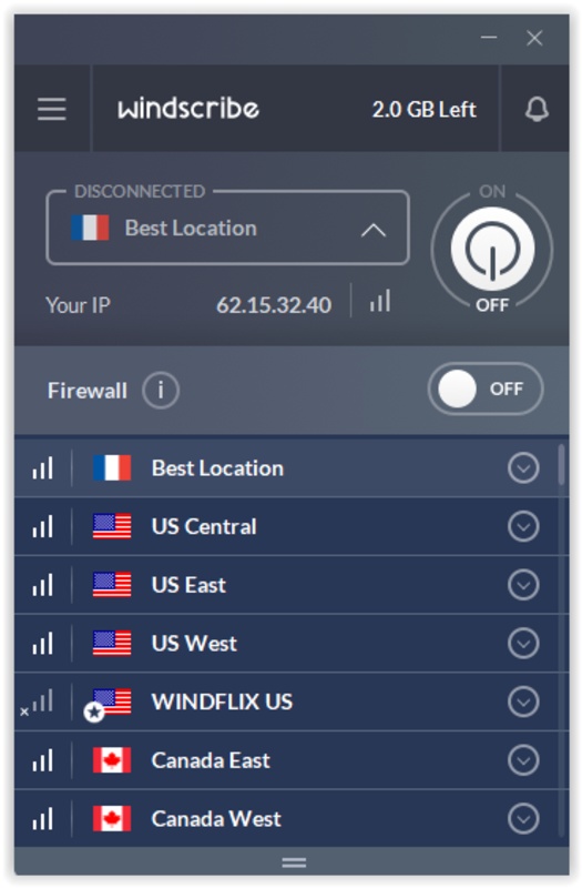 Windscribe VPN 2.5.18 for Windows Screenshot 6