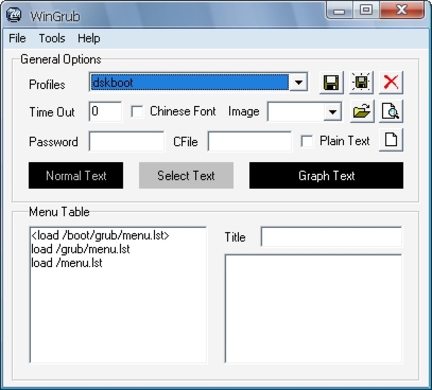 Wingrub 0.02 Build 6 for Windows Screenshot 1