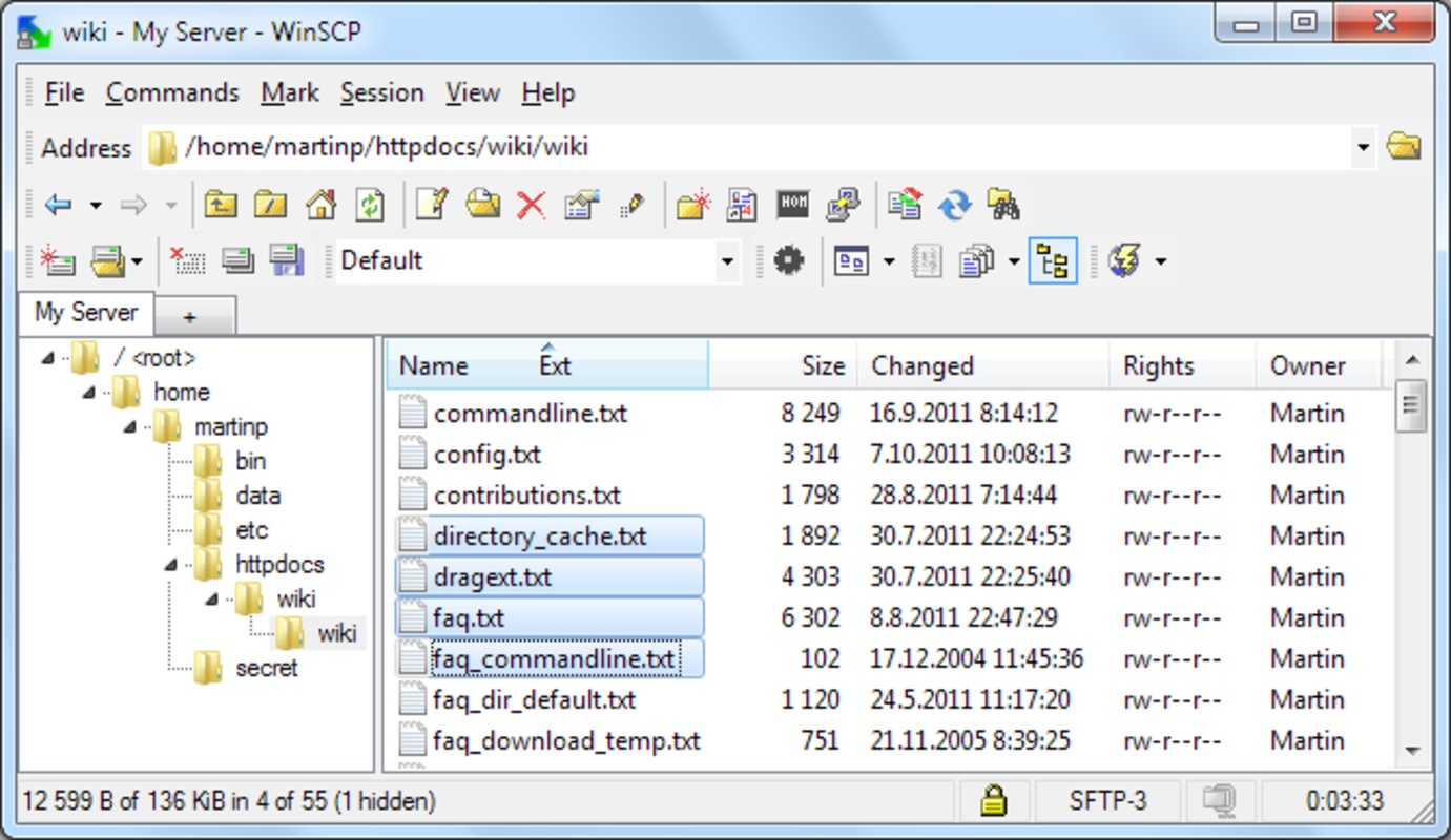 WinSCP 5.21.8 for Windows Screenshot 2