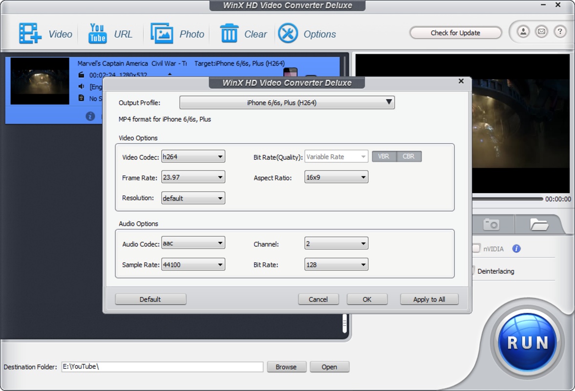 WinX HD Video Converter Deluxe 5.17.0 for Windows Screenshot 2