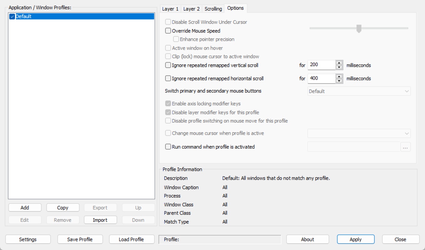 X-Mouse Button Control 2.20.5 for Windows Screenshot 6