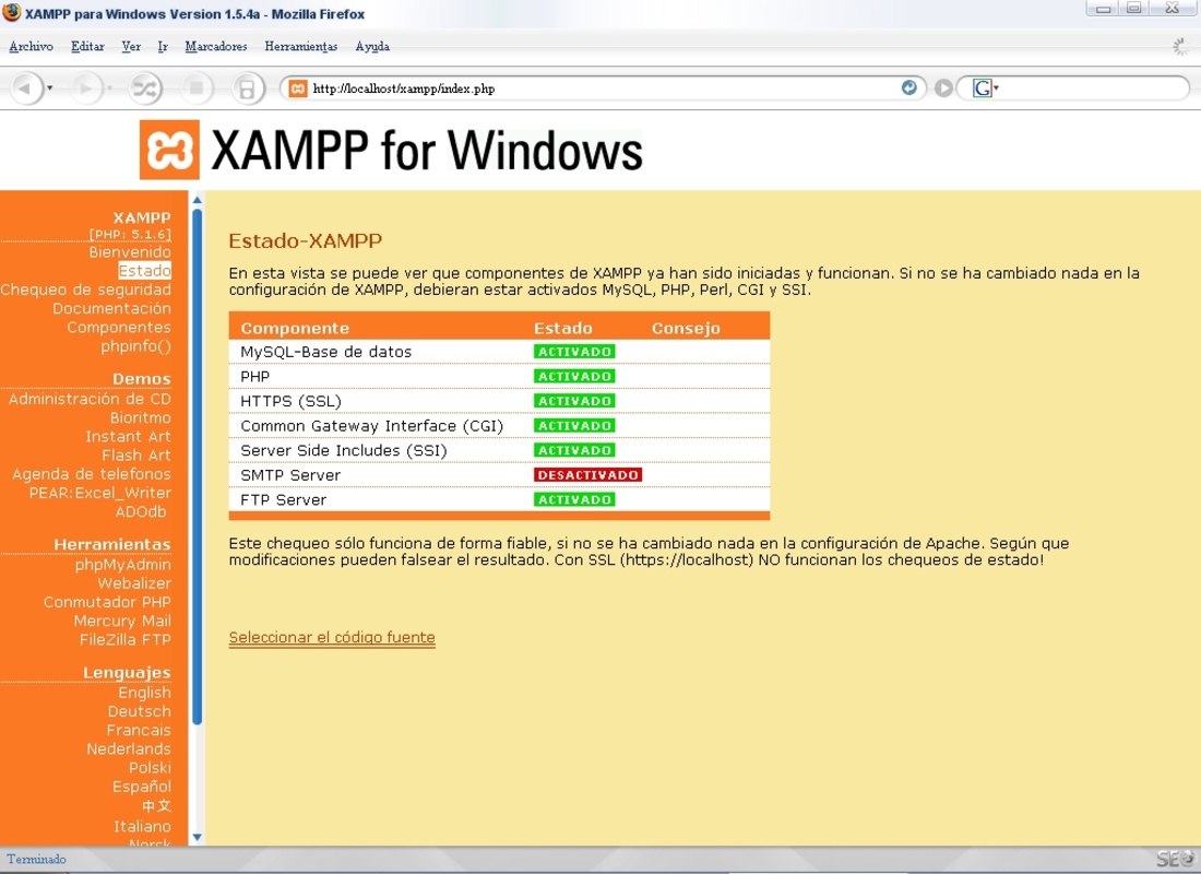 XAMPP 8.2.4 for Windows Screenshot 1