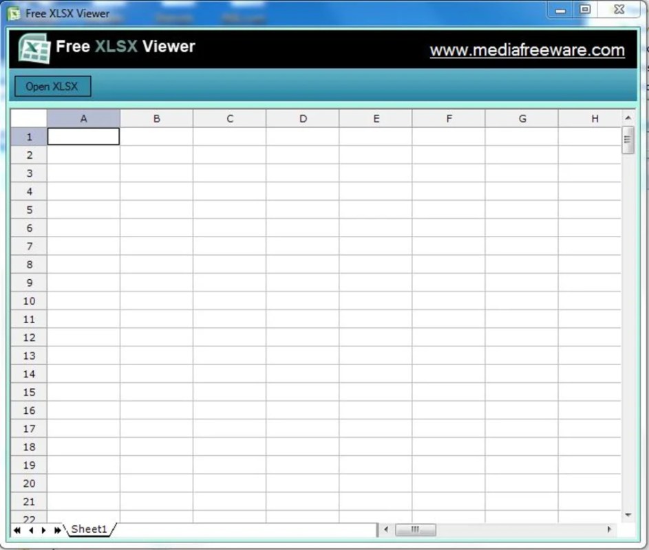 Free XLSX Viewer 1 for Windows Screenshot 1
