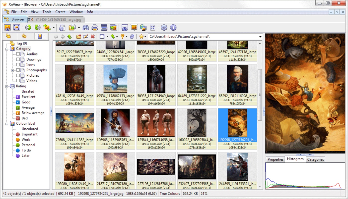 XnView Classic 2.51.2 for Windows Screenshot 2