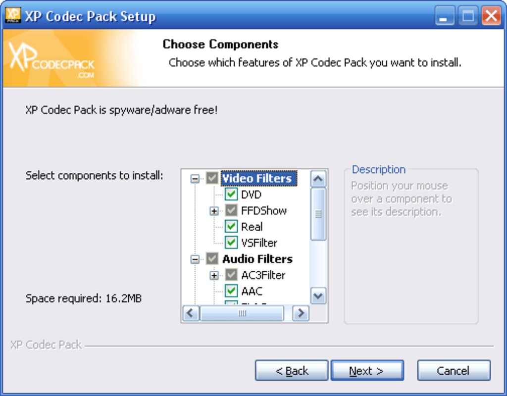 XP Codec Pack 2.7.4 for Windows Screenshot 3