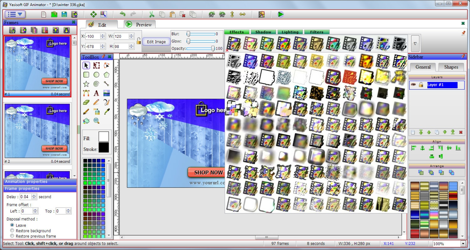 Yasisoft GIF Animator 4.1.9.13 for Windows Screenshot 2