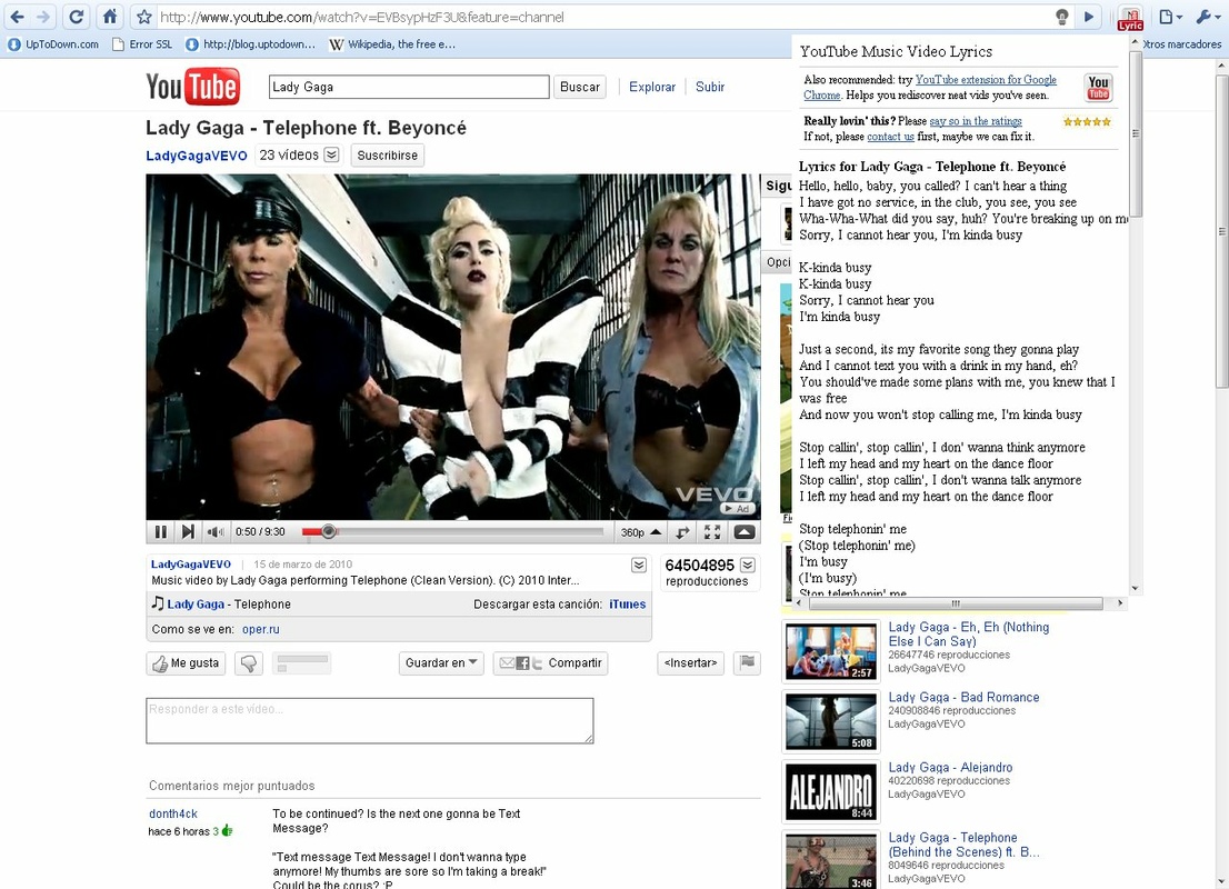 YouTube Music Video Lyrics 1.04 for Windows Screenshot 1