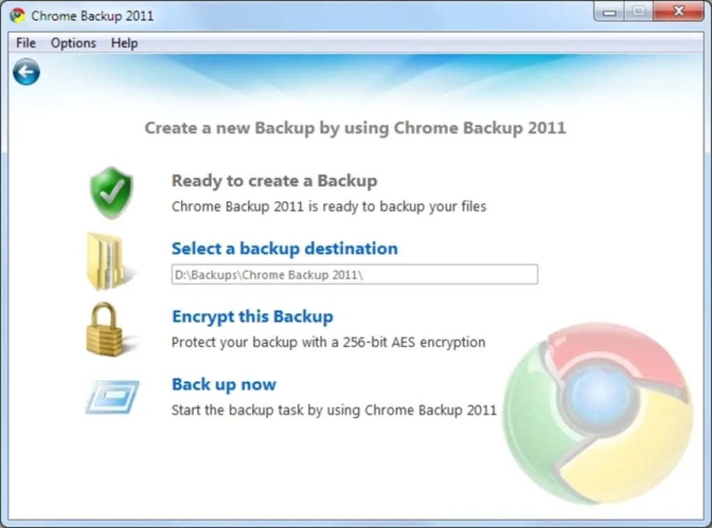 ZebNet Chrome Backup 2012 3.7 for Windows Screenshot 4