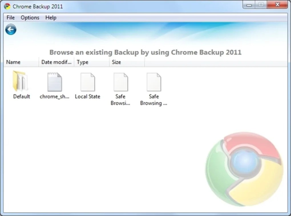 ZebNet Chrome Backup 2012 3.7 for Windows Screenshot 5