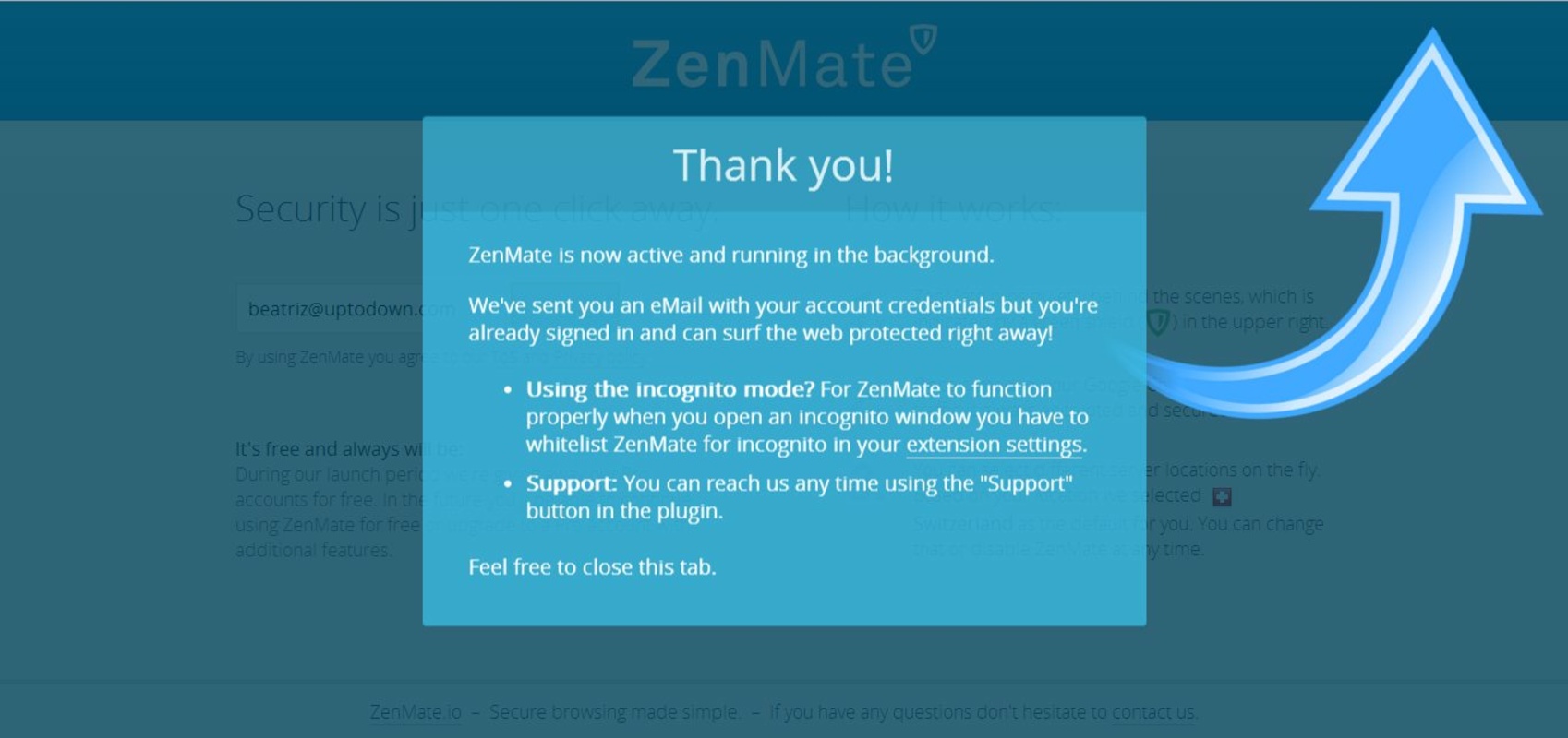 ZenMate for Google Chrome 6.2.3 for Windows Screenshot 2