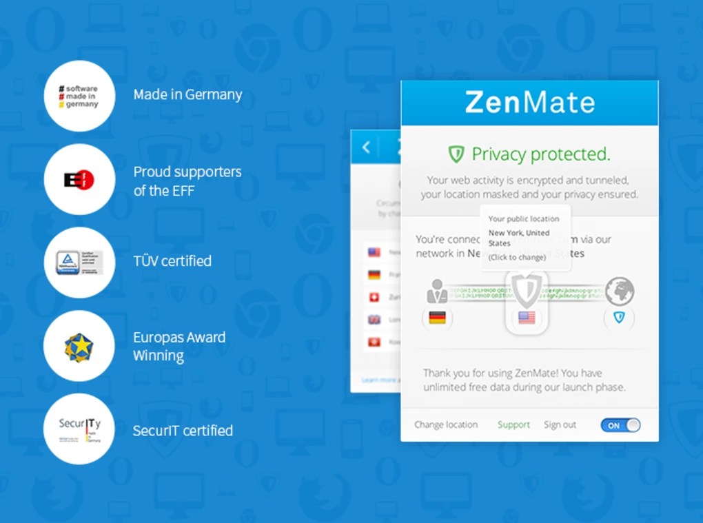 ZenMate VPN For Firefox 5.4.8 for Windows Screenshot 4